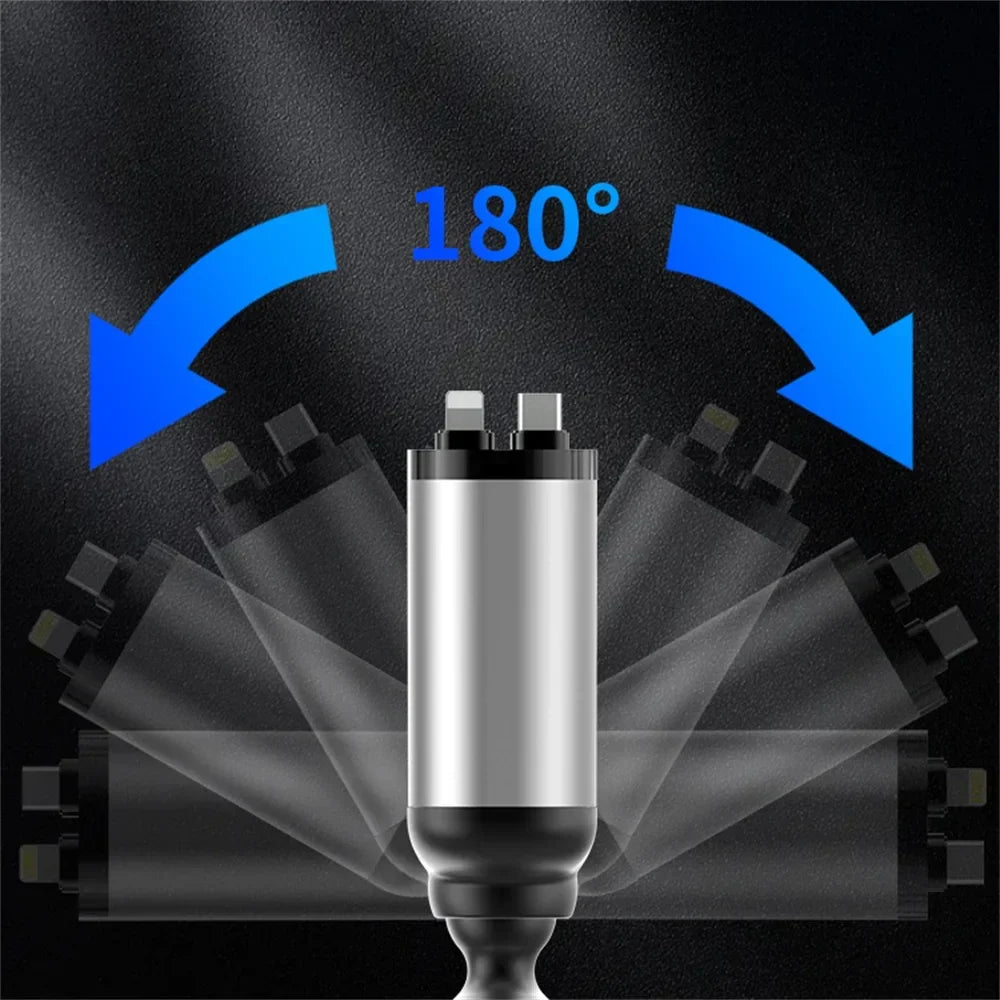4 IN 1 Retractable Car Charger