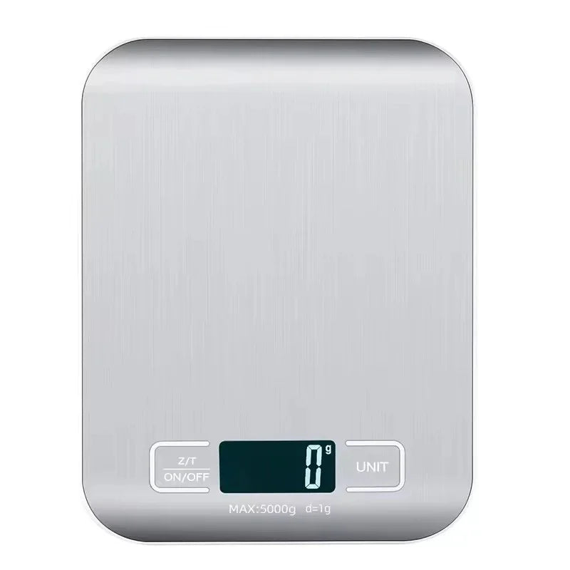 Digital Kitchen Scale 5kg/1g – LED Display Stainless Steel Panel Electronic Scale for Food, Jewelry, Snacks & Baking
